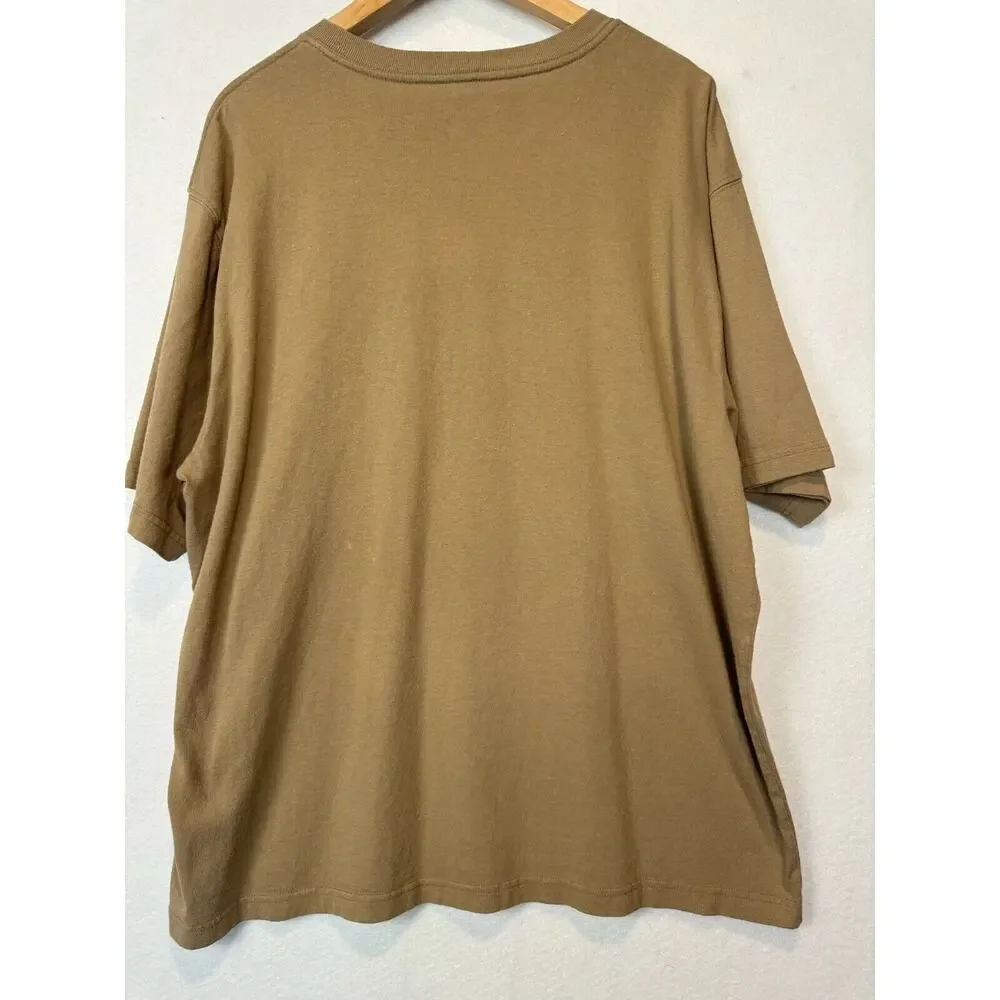 Carhartt T Shirt‎ Short Sleeve Crew Neck Men Size Large Original Fit Loose Beige - Picture 8 of 9